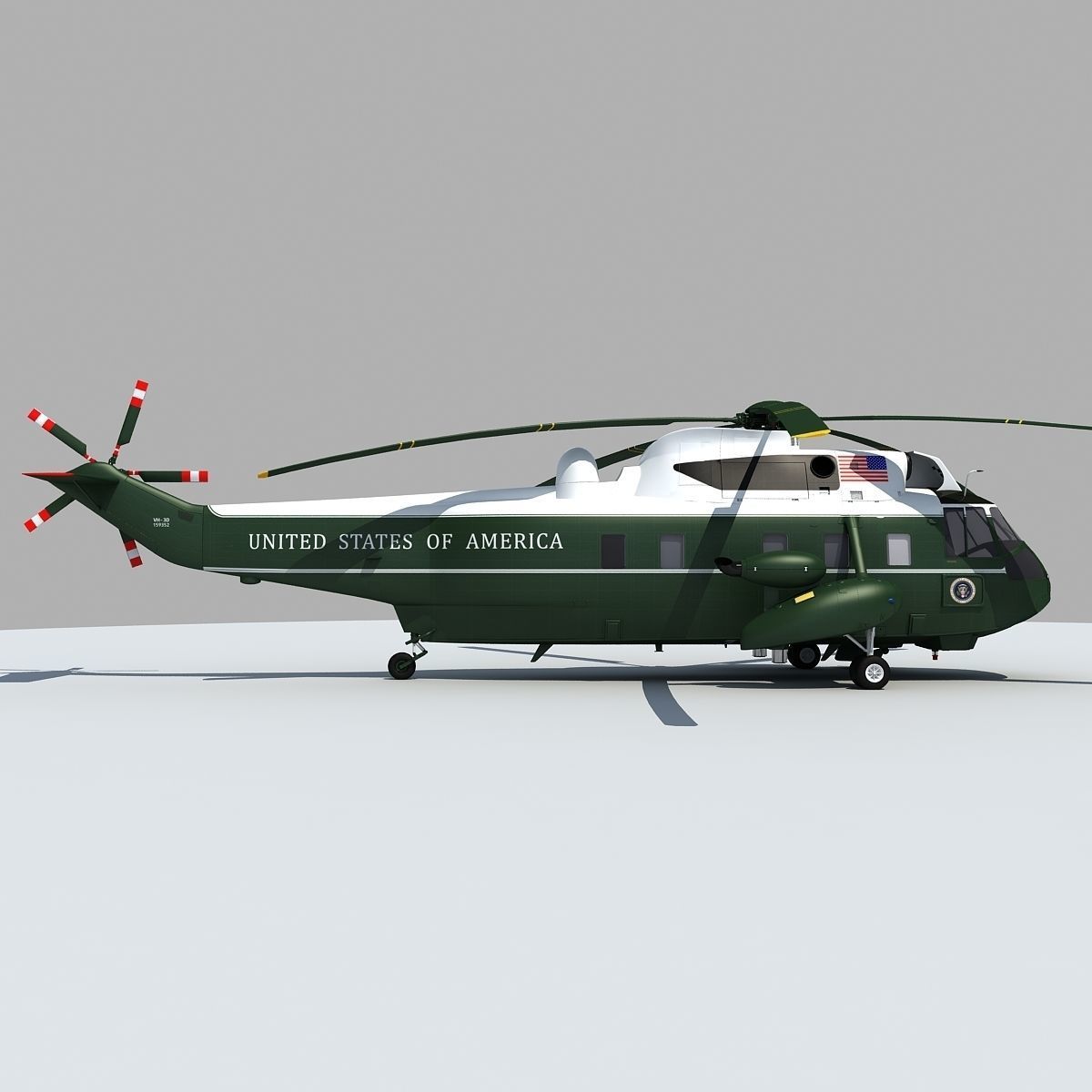 Marine One VH-3D Sea King 3D model_10