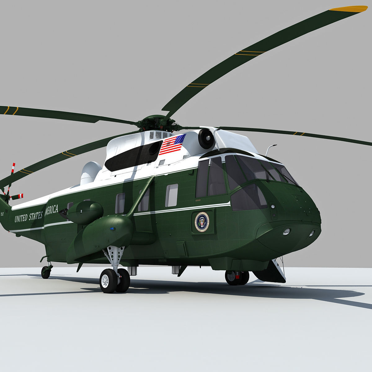 Marine One VH-3D Sea King 3D model_9