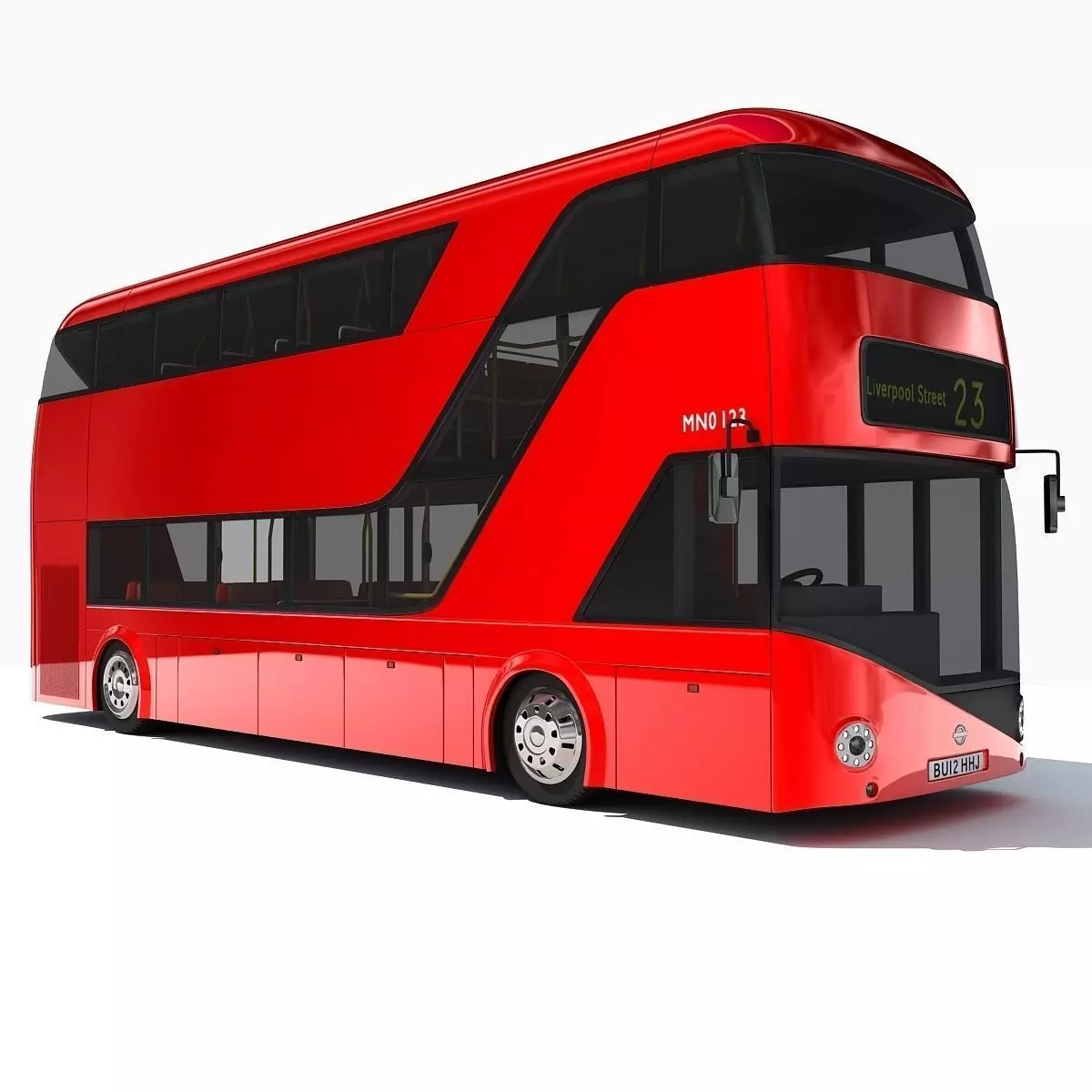 Red London Double Decker Bus 3D model