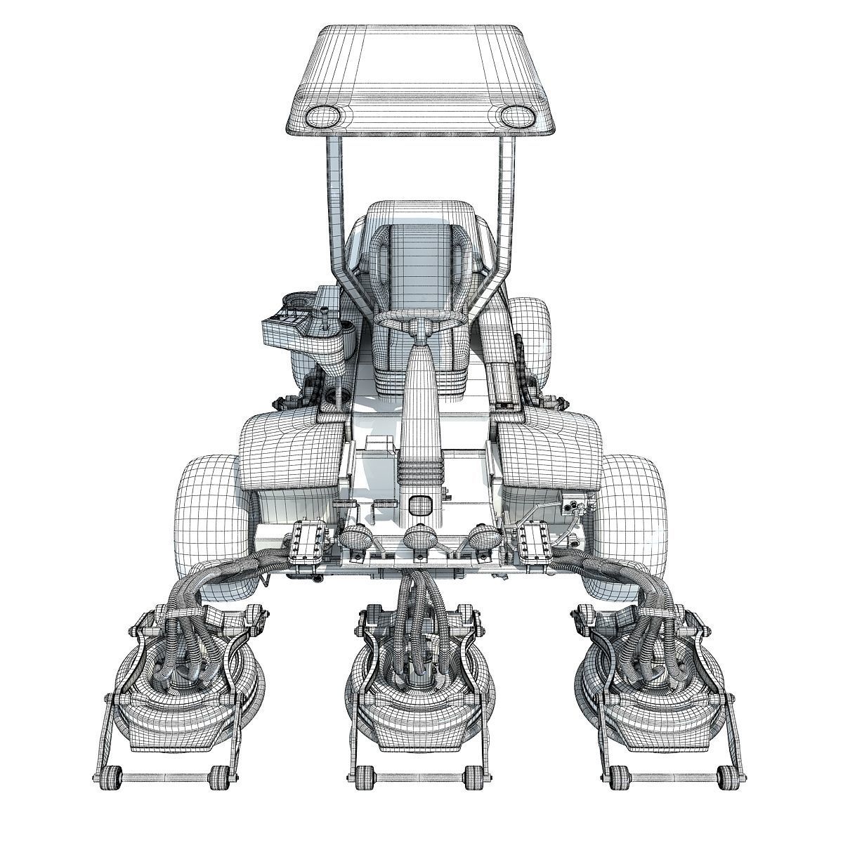 Green Lawn Mower 3D Model 3D model_17