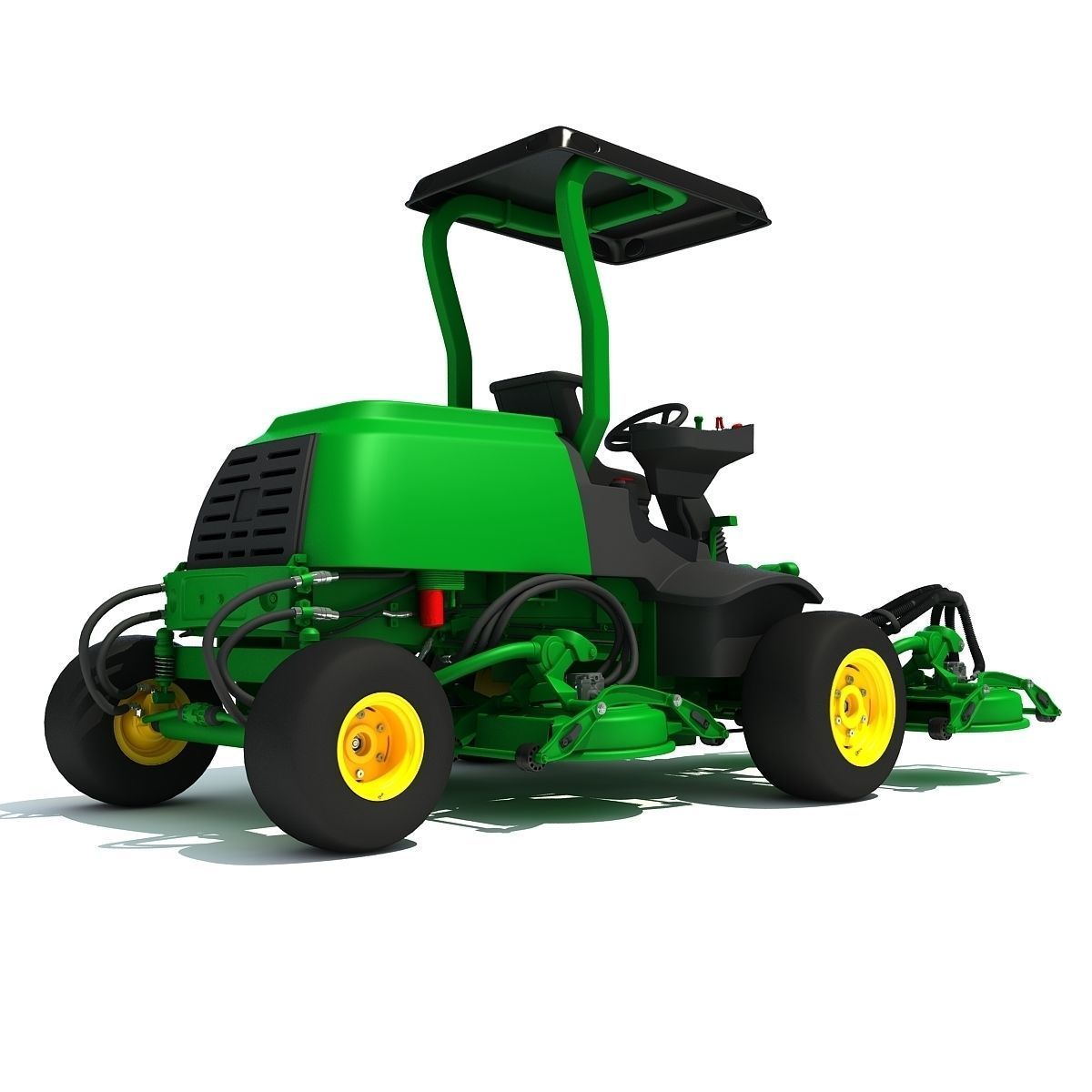 Green Lawn Mower 3D Model 3D model_6