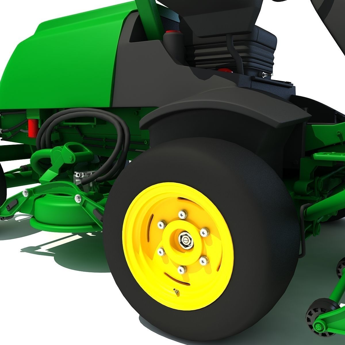 Green Lawn Mower 3D Model 3D model_12