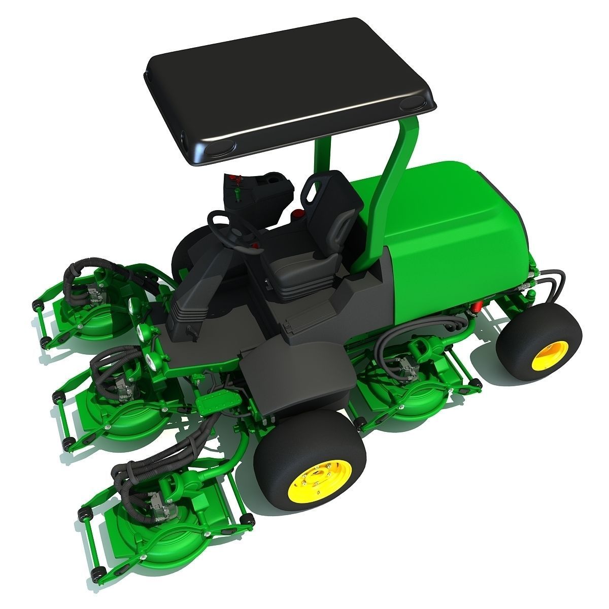 Green Lawn Mower 3D Model 3D model_8
