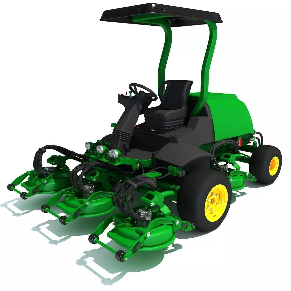 Green Lawn Mower 3D Model 3D model_0