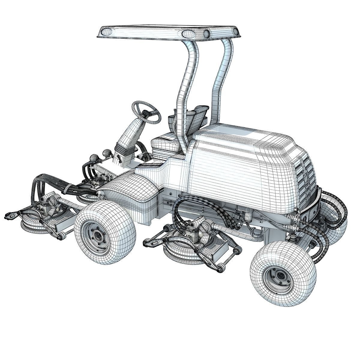 Green Lawn Mower 3D Model 3D model_15