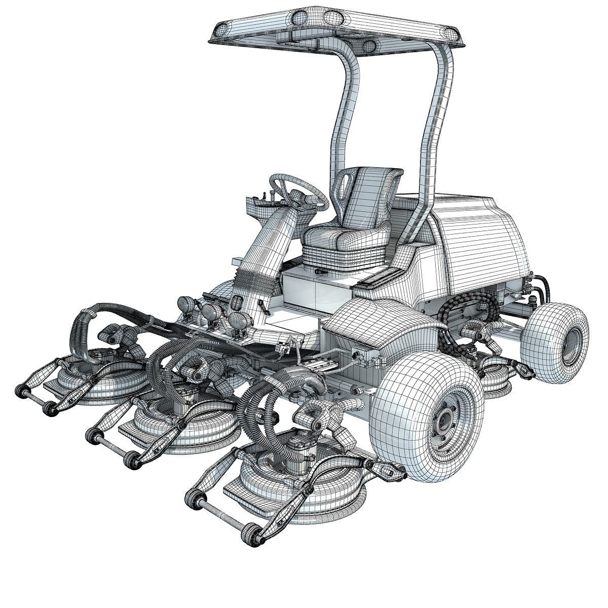 Green Lawn Mower 3D Model 3D model_14