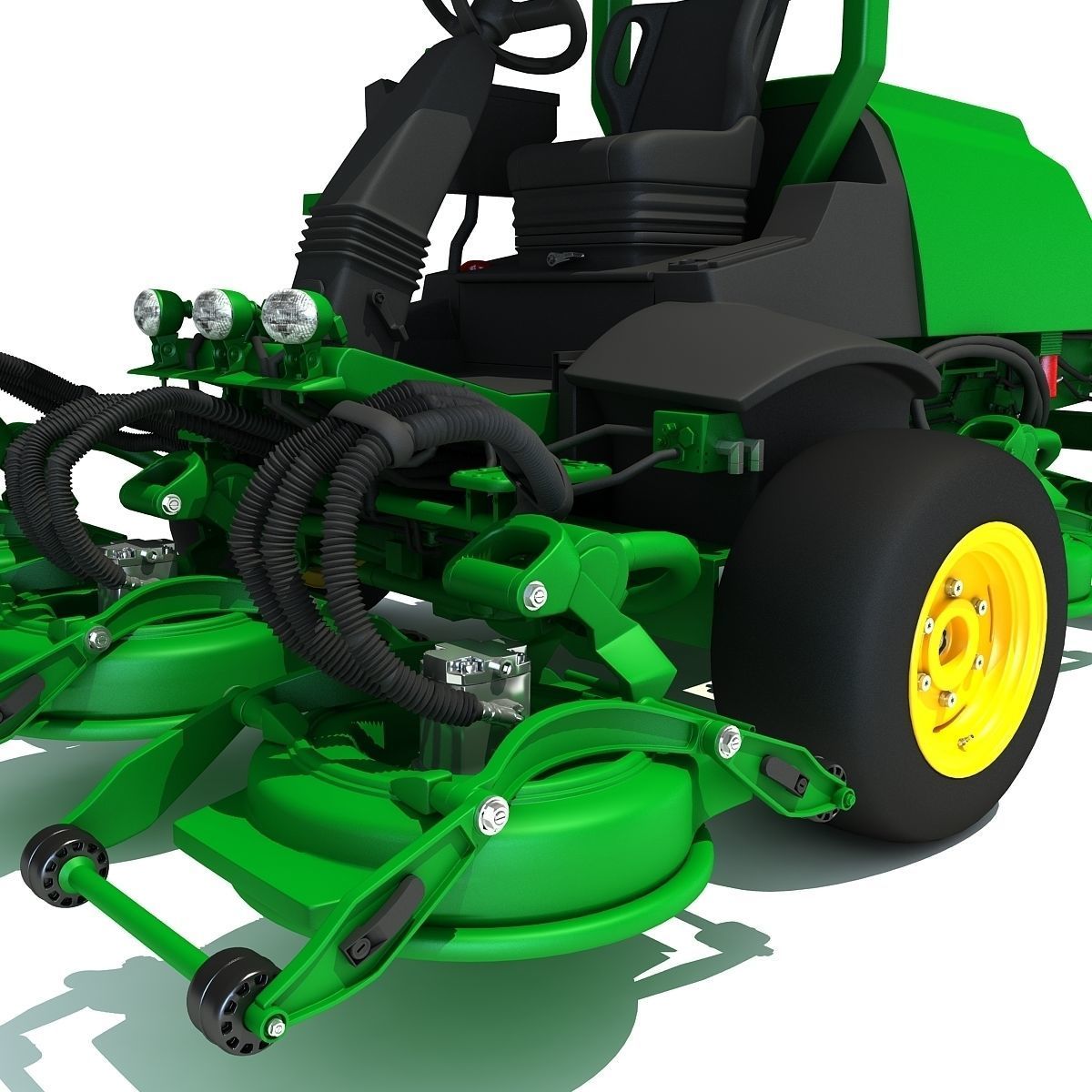 Green Lawn Mower 3D Model 3D model_10