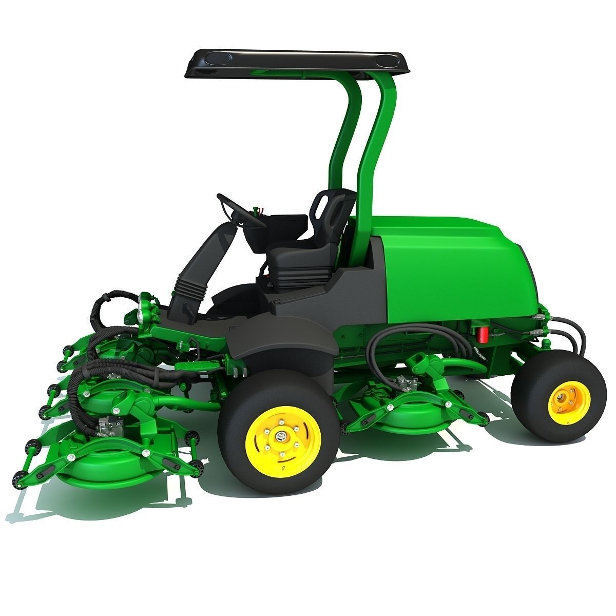 Green Lawn Mower 3D Model 3D model_1