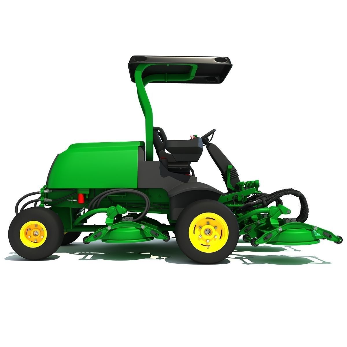 Green Lawn Mower 3D Model 3D model_4
