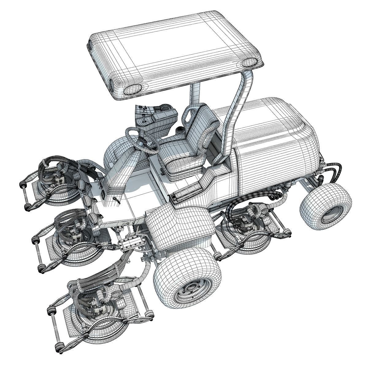 Green Lawn Mower 3D Model 3D model_16