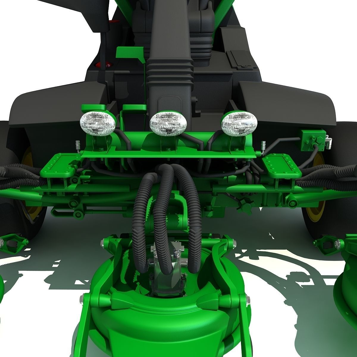 Green Lawn Mower 3D Model 3D model_13