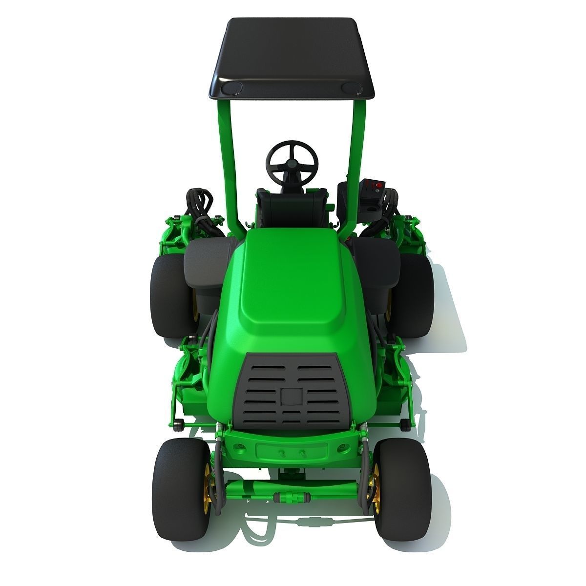 Green Lawn Mower 3D Model 3D model_2