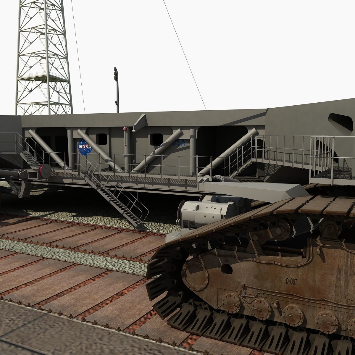 Launch Complex 39B Clean Pad 3D model_25