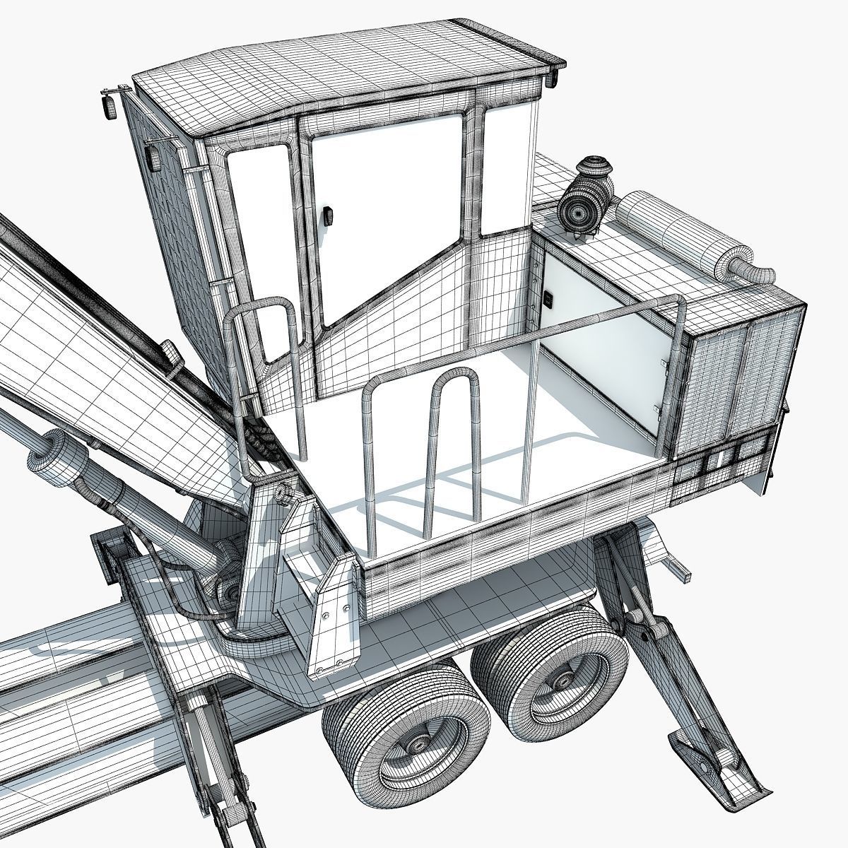 Knuckleboom Forest Machine Loader 3D model_17