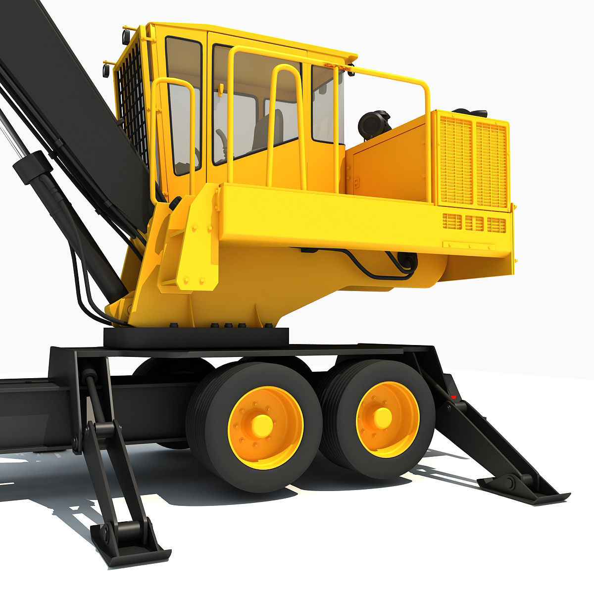 Knuckleboom Forest Machine Loader 3D model_10