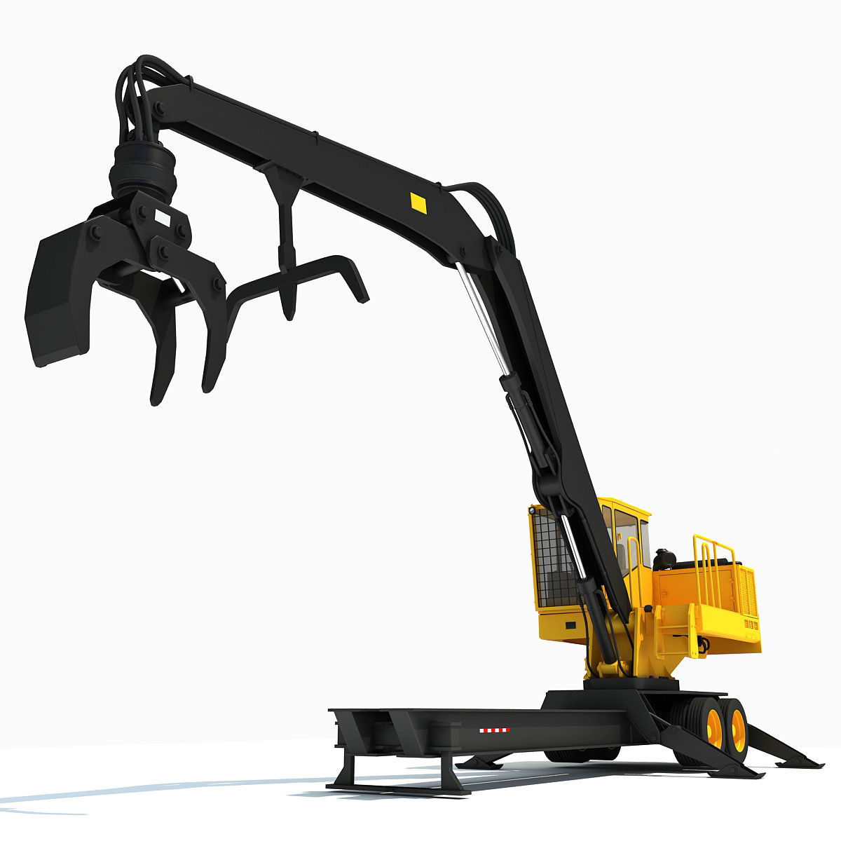 Knuckleboom Forest Machine Loader 3D model_3
