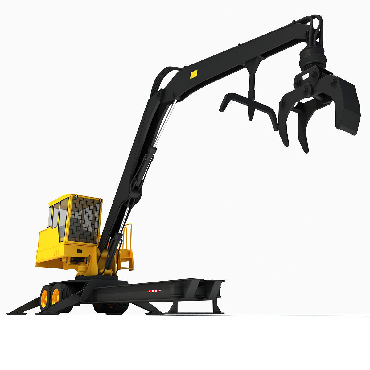 Knuckleboom Forest Machine Loader 3D model_7