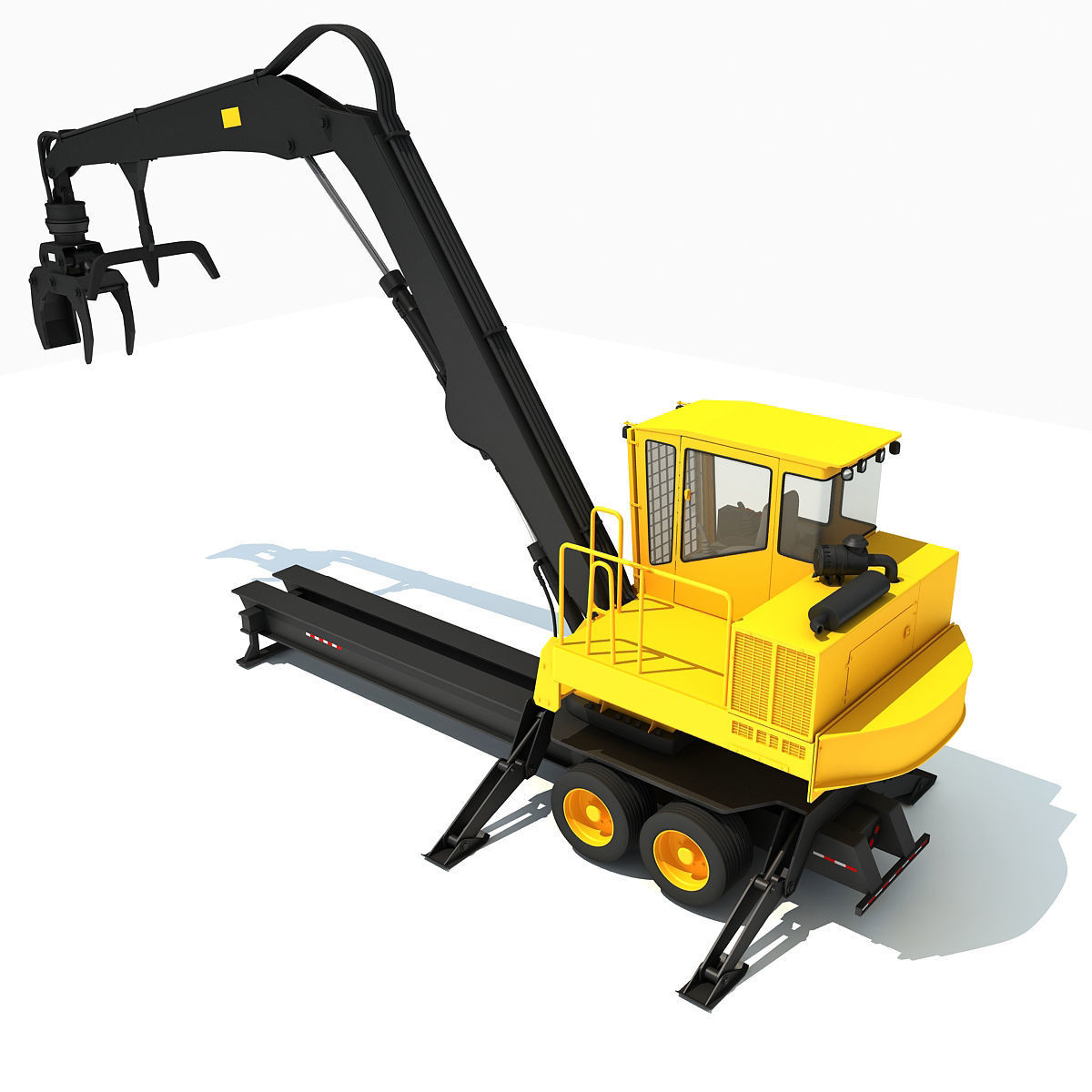 Knuckleboom Forest Machine Loader 3D model_2