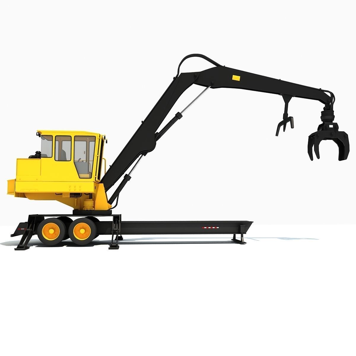 Knuckleboom Forest Machine Loader 3D model_1