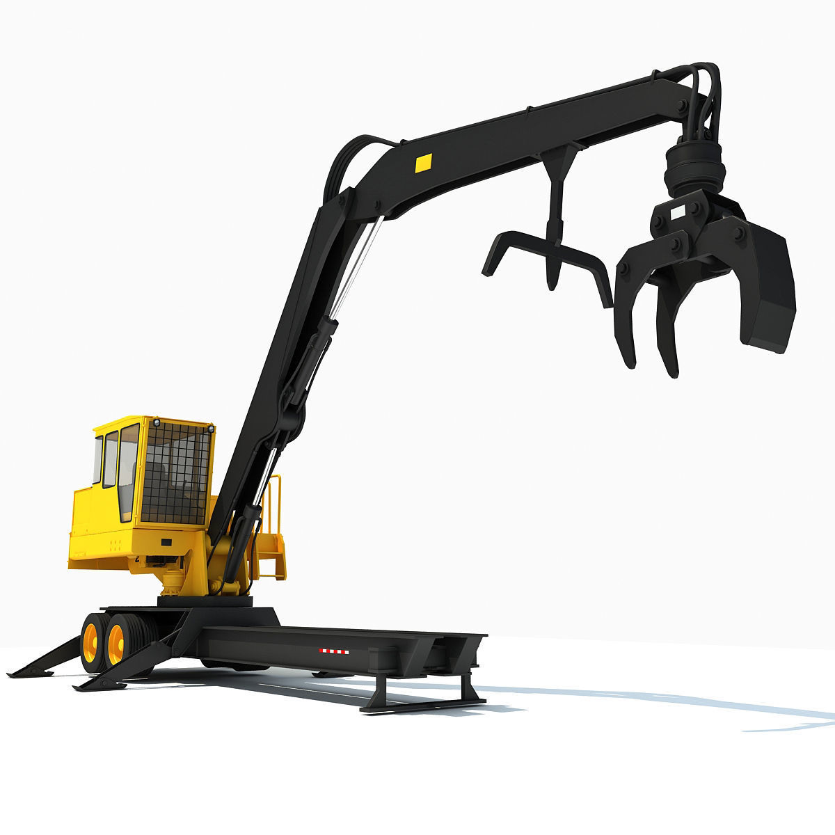 Knuckleboom Forest Machine Loader 3D model_4