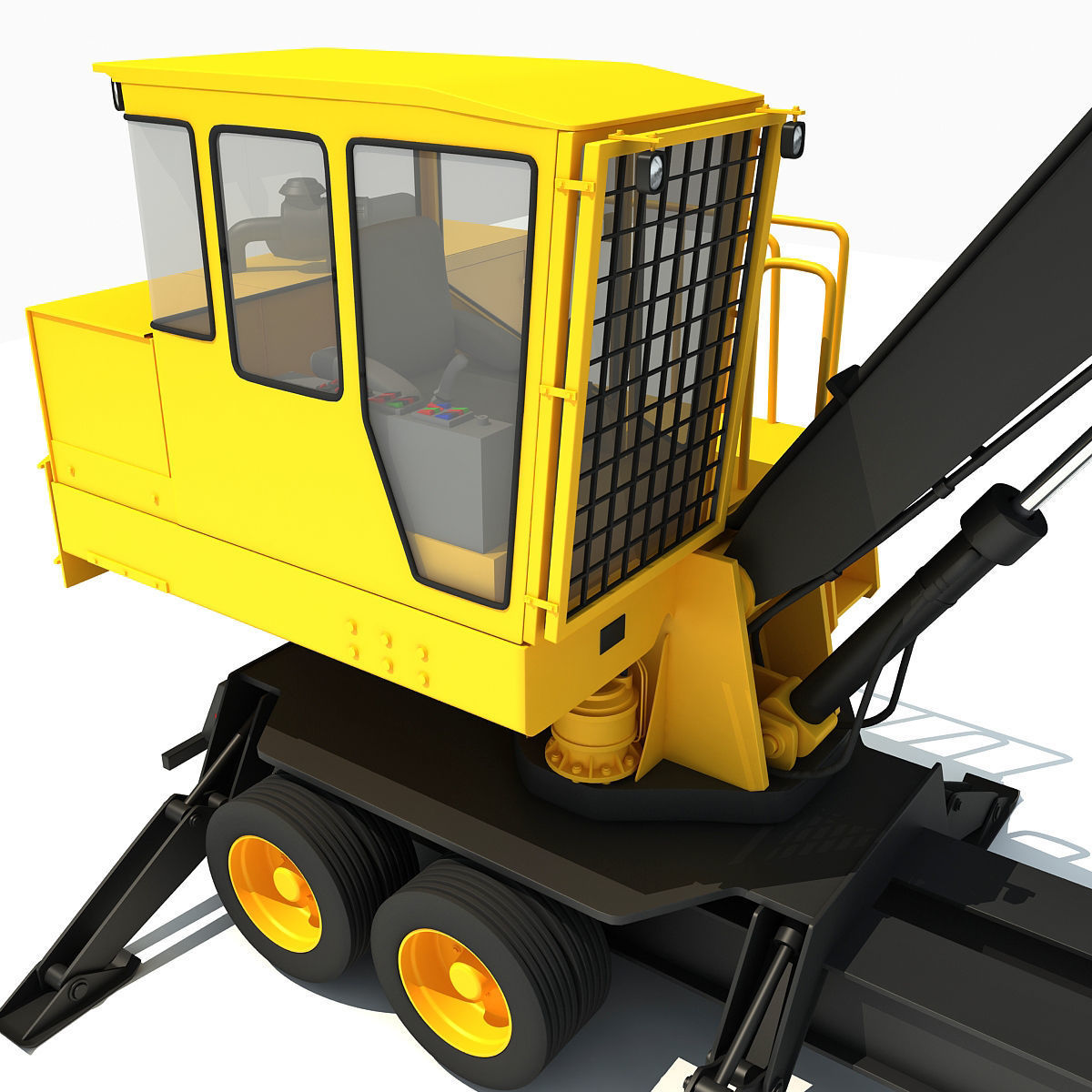 Knuckleboom Forest Machine Loader 3D model_12