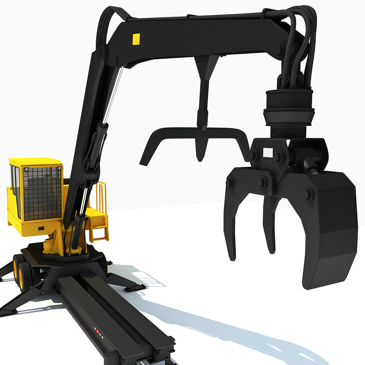 Knuckleboom Forest Machine Loader 3D model_5