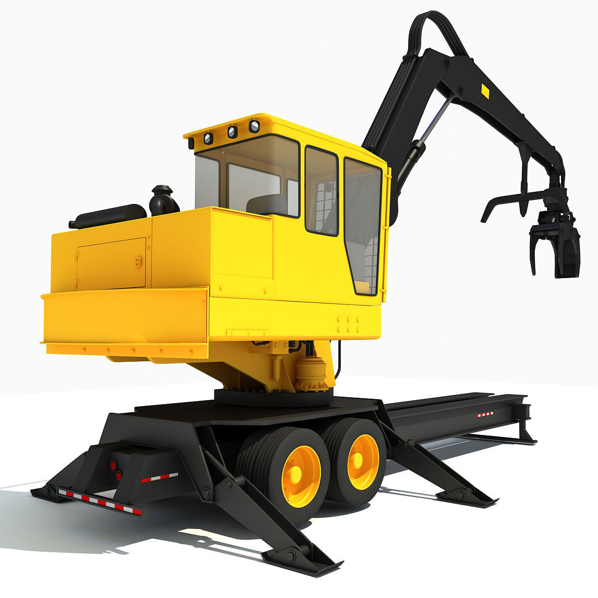 Knuckleboom Forest Machine Loader 3D model_9