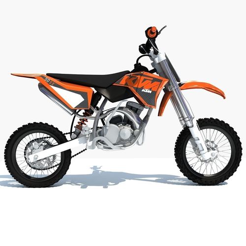 Orange KTM Motocross Bike 3D model