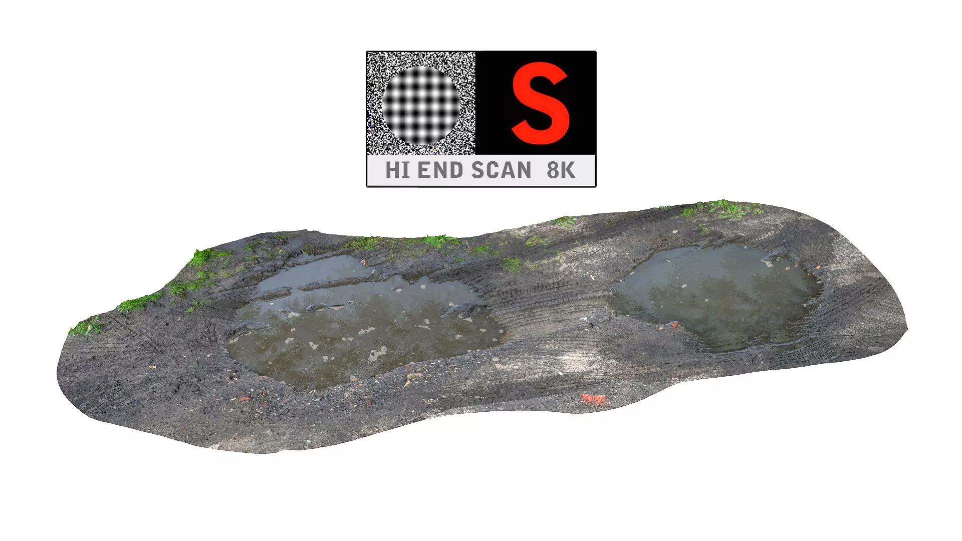 Mud puddle 8K HD Low-poly 3D model