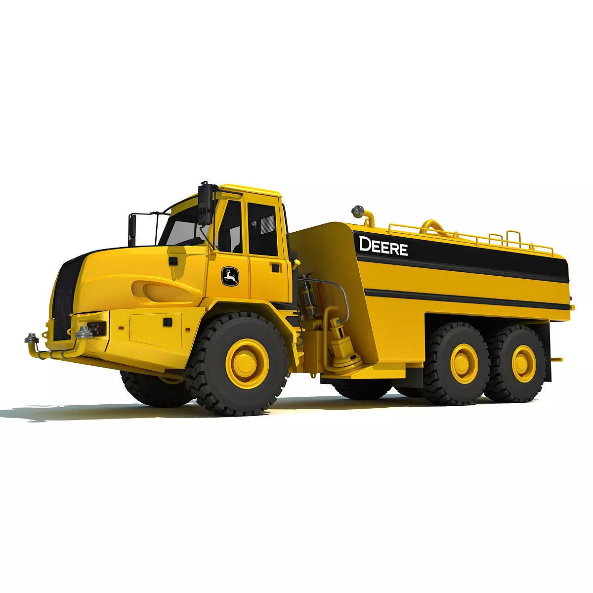 Yellow John Deere Water Wagon 3D model