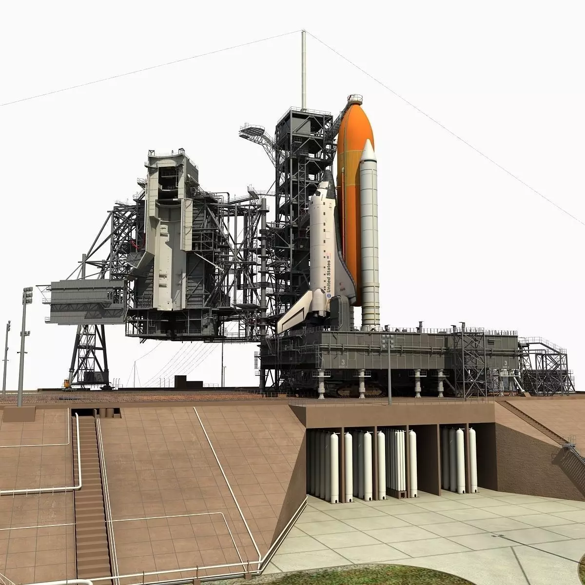 Kennedy Space Center Launch Complex 39-A 3D model_0