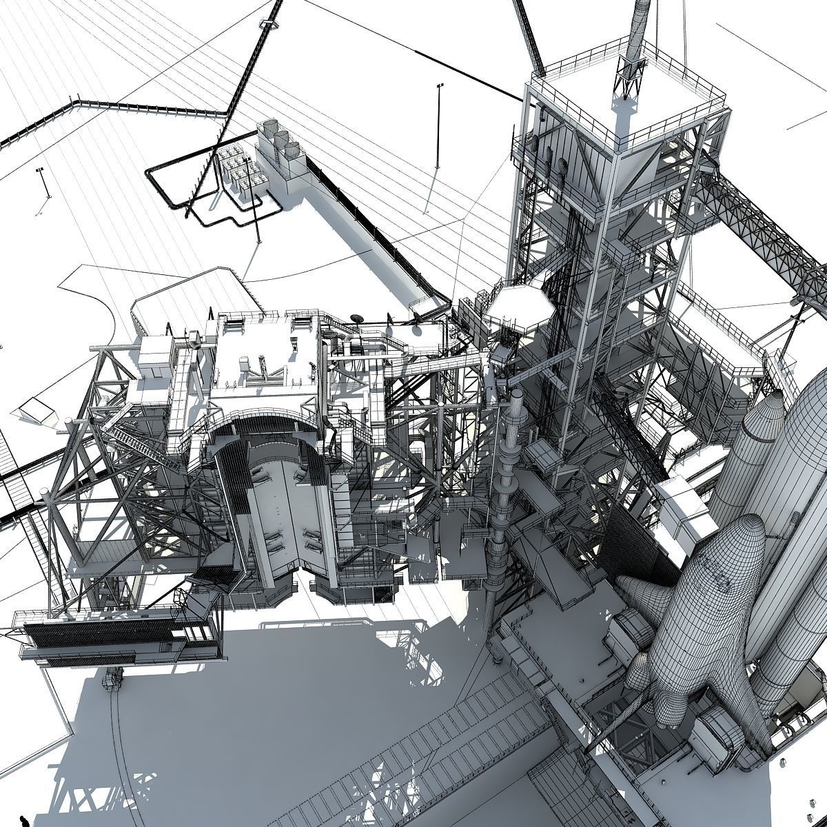 Kennedy Space Center Launch Complex 39-A 3D model_32