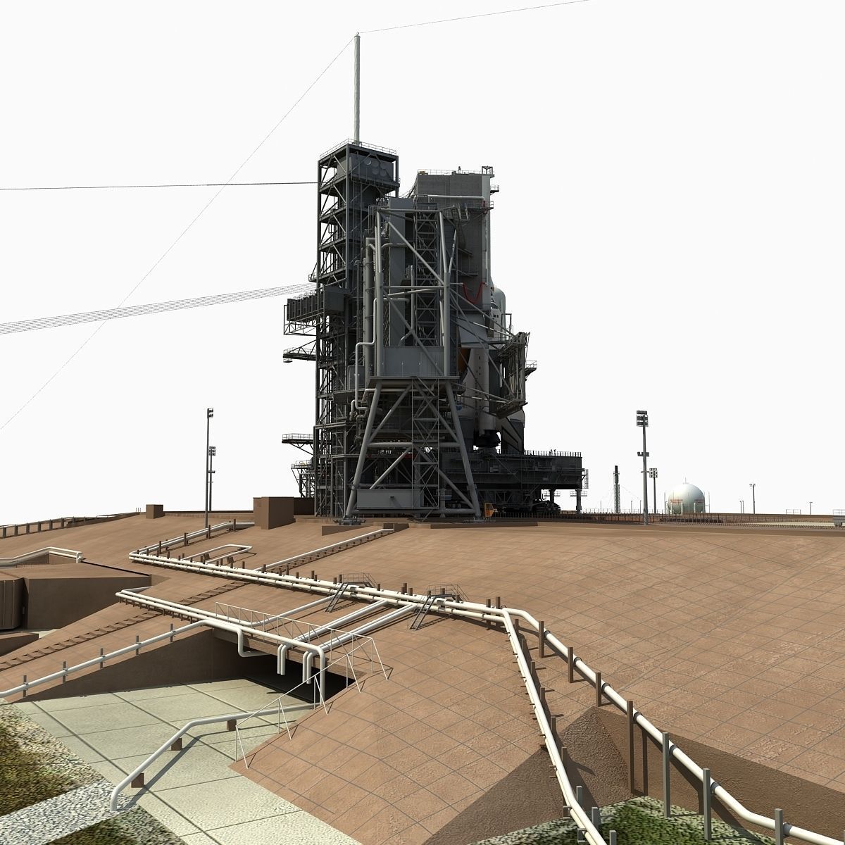 Kennedy Space Center Launch Complex 39-A 3D model_7