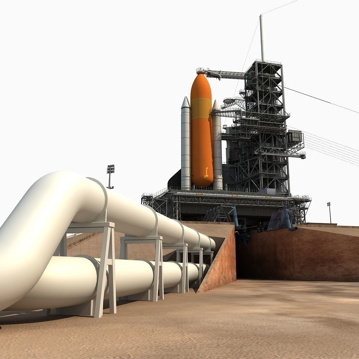 Kennedy Space Center Launch Complex 39-A 3D model_12