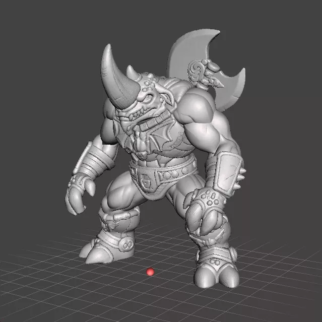RHYNOSE MINIATURE MODEL FIGURE FOR FANTASY GAMES RPG DND 3D print model