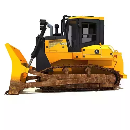 Yellow John Deere Waste Handler 3D model