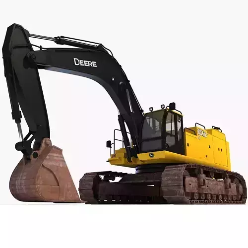 Yellow John Deere Excavator