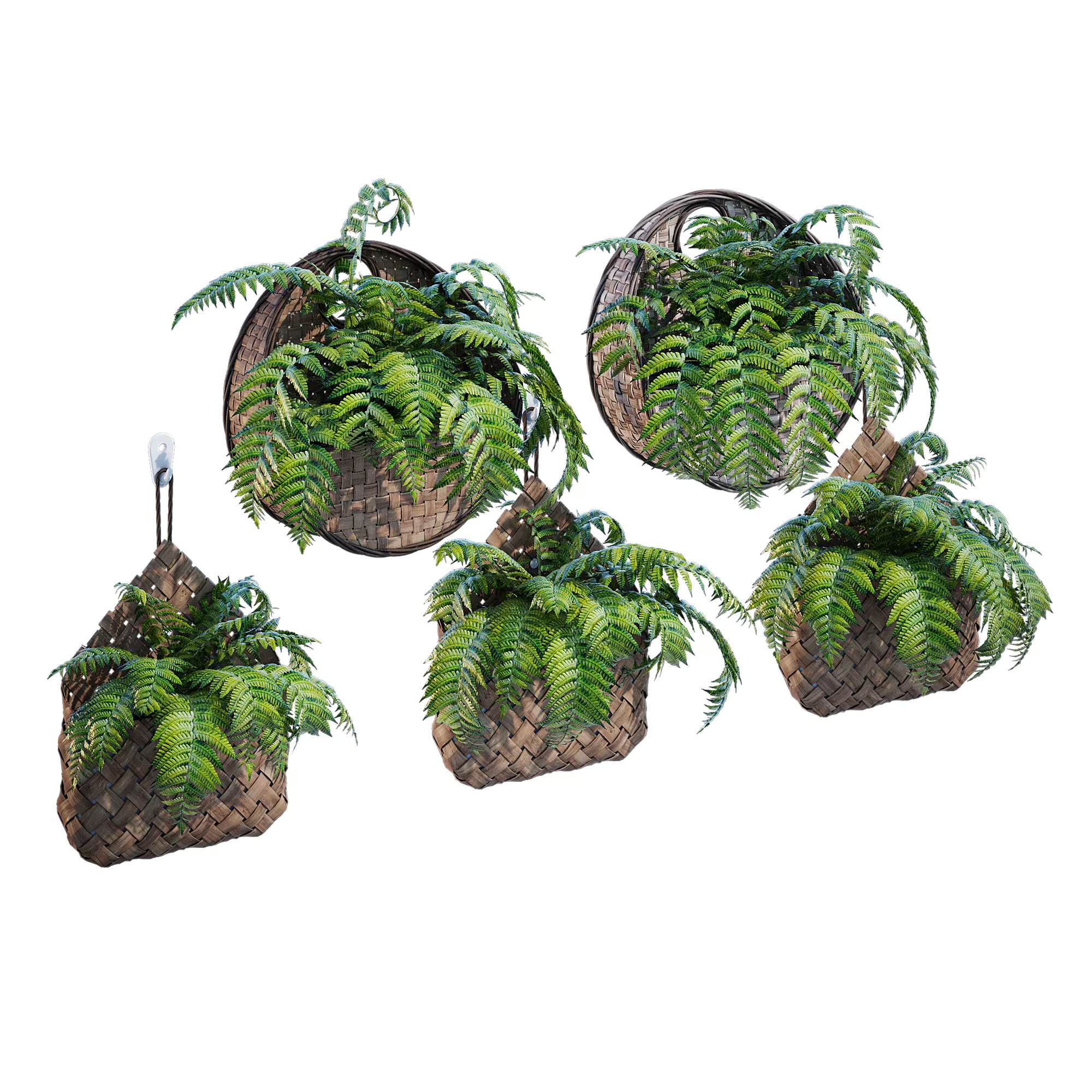 Natural wicker wall 3D model