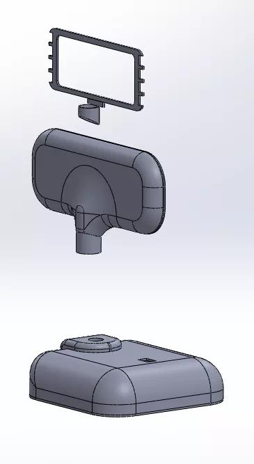 3D Printable Table Lamp 5-Part Assembly 3D print model