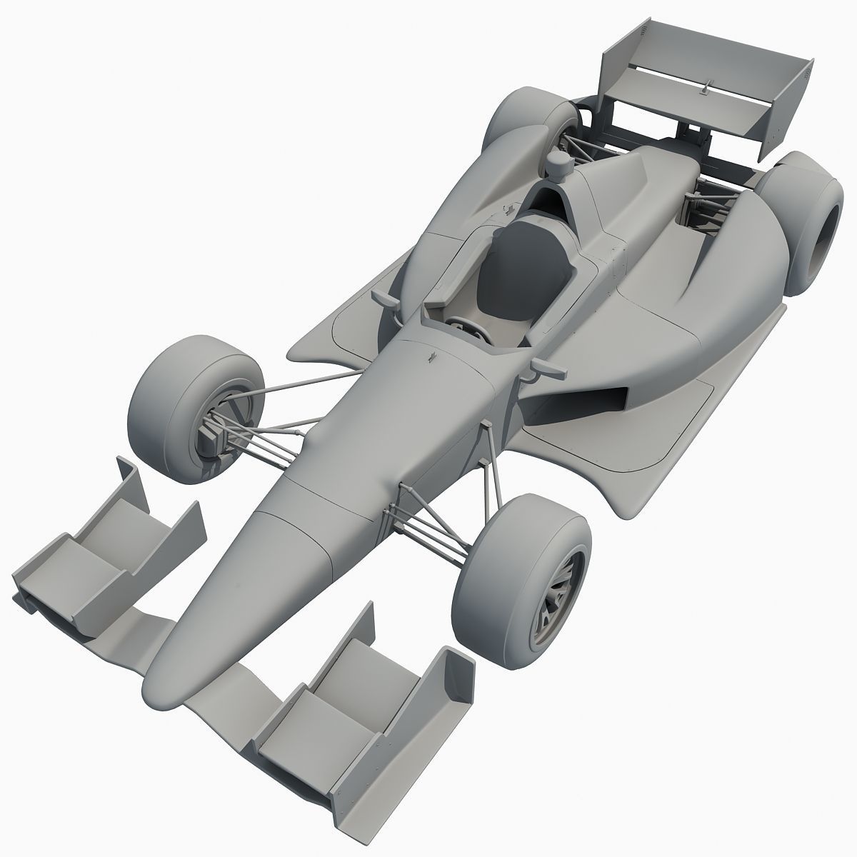 Black Indycar IZOD Race Car 3D model_13