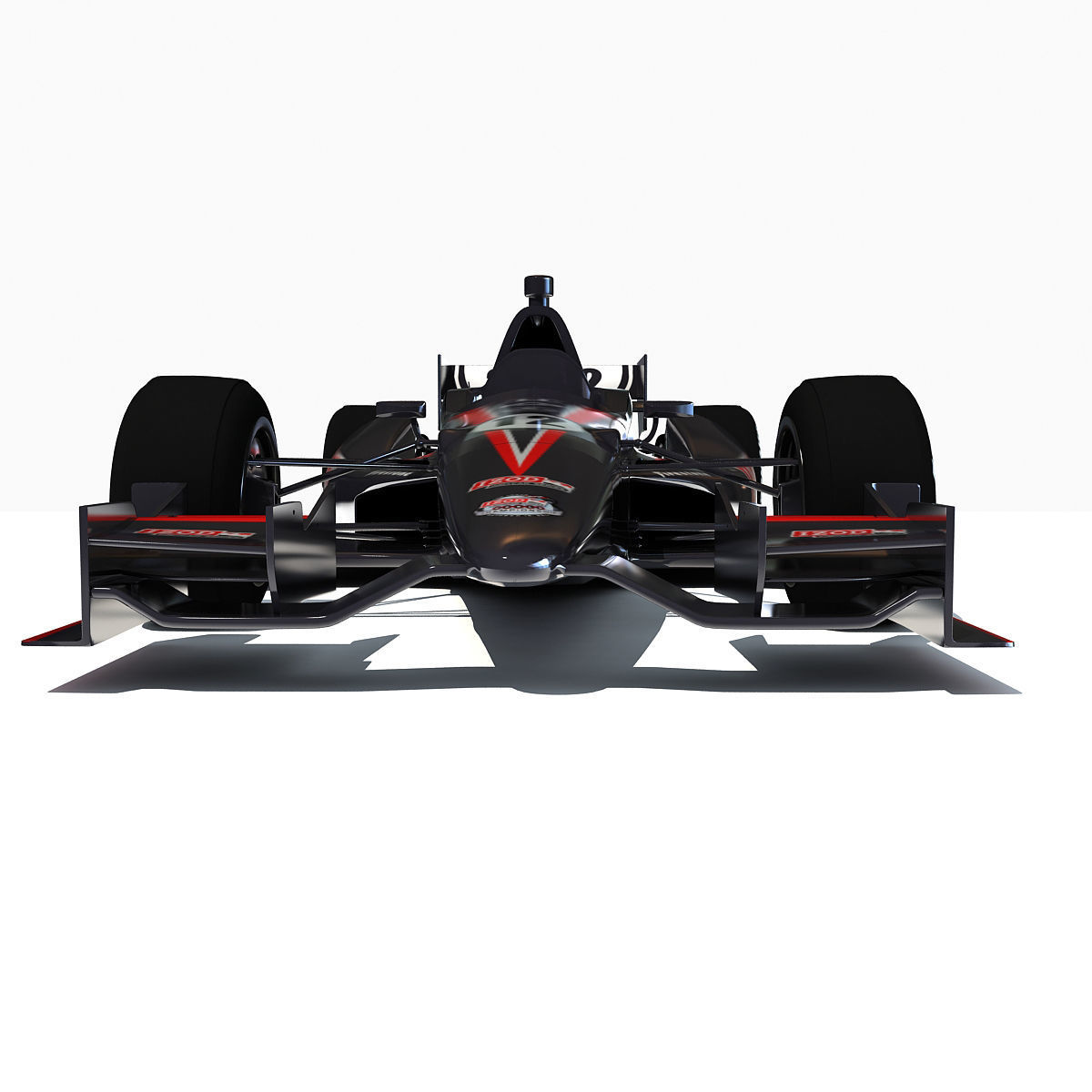 Black Indycar IZOD Race Car 3D model_8