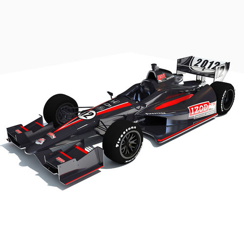 Black Indycar IZOD Race Car 3D model