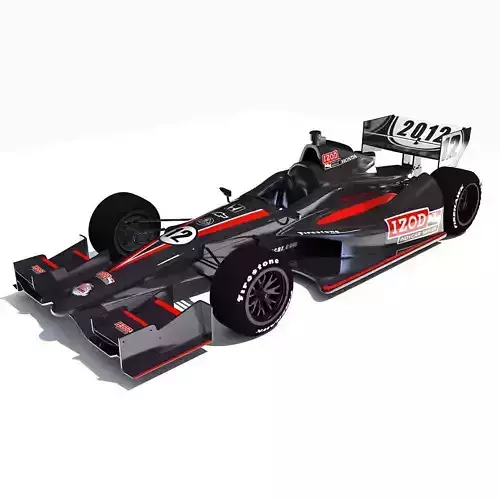 Black Indycar IZOD Race Car 3D model