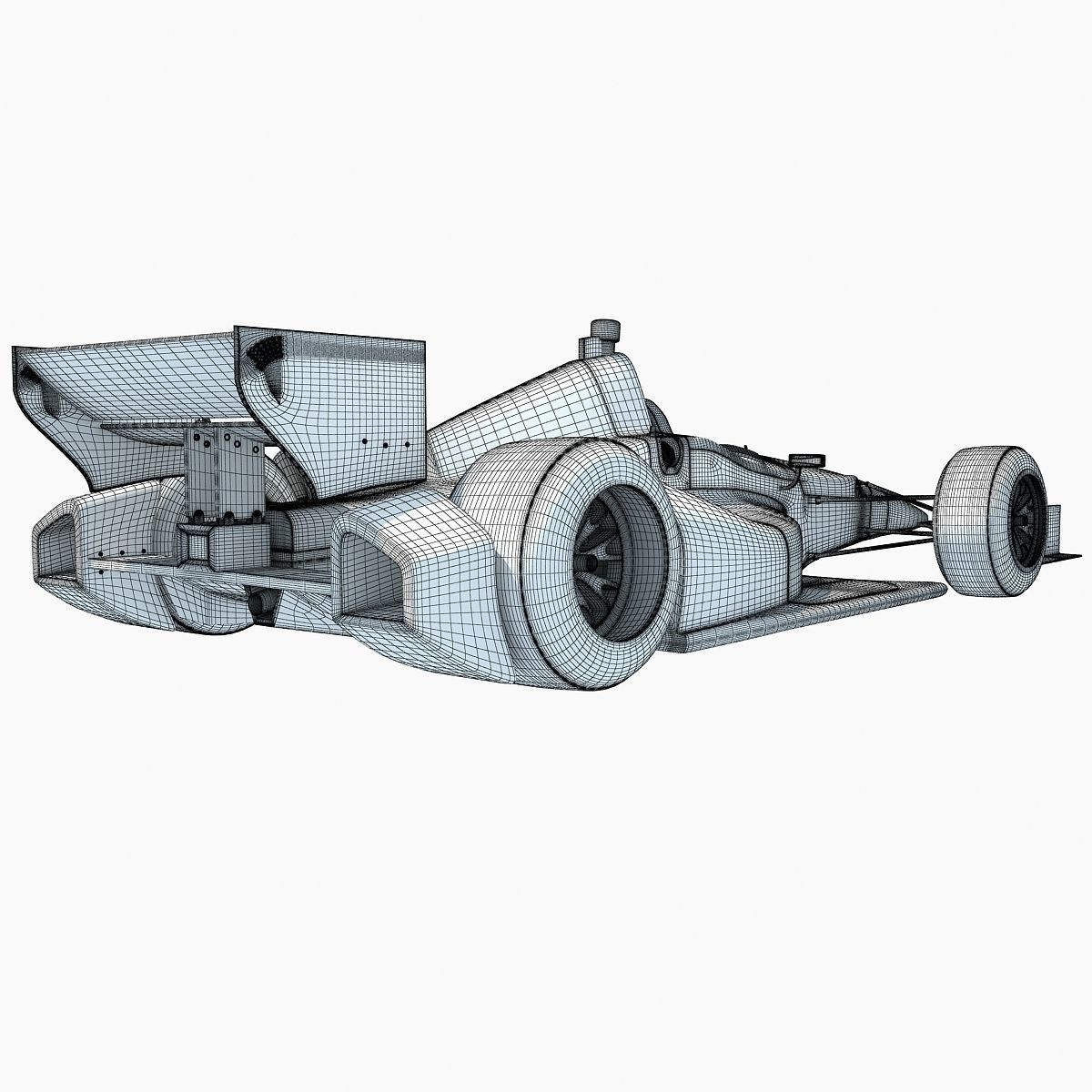 Black Indycar IZOD Race Car 3D model_12