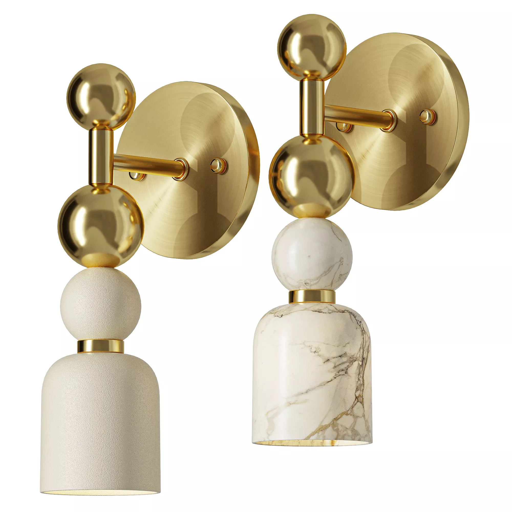 Flume Alabaster Wall Lamp 3D model