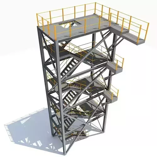Metal Industrial Tower 07 3D model