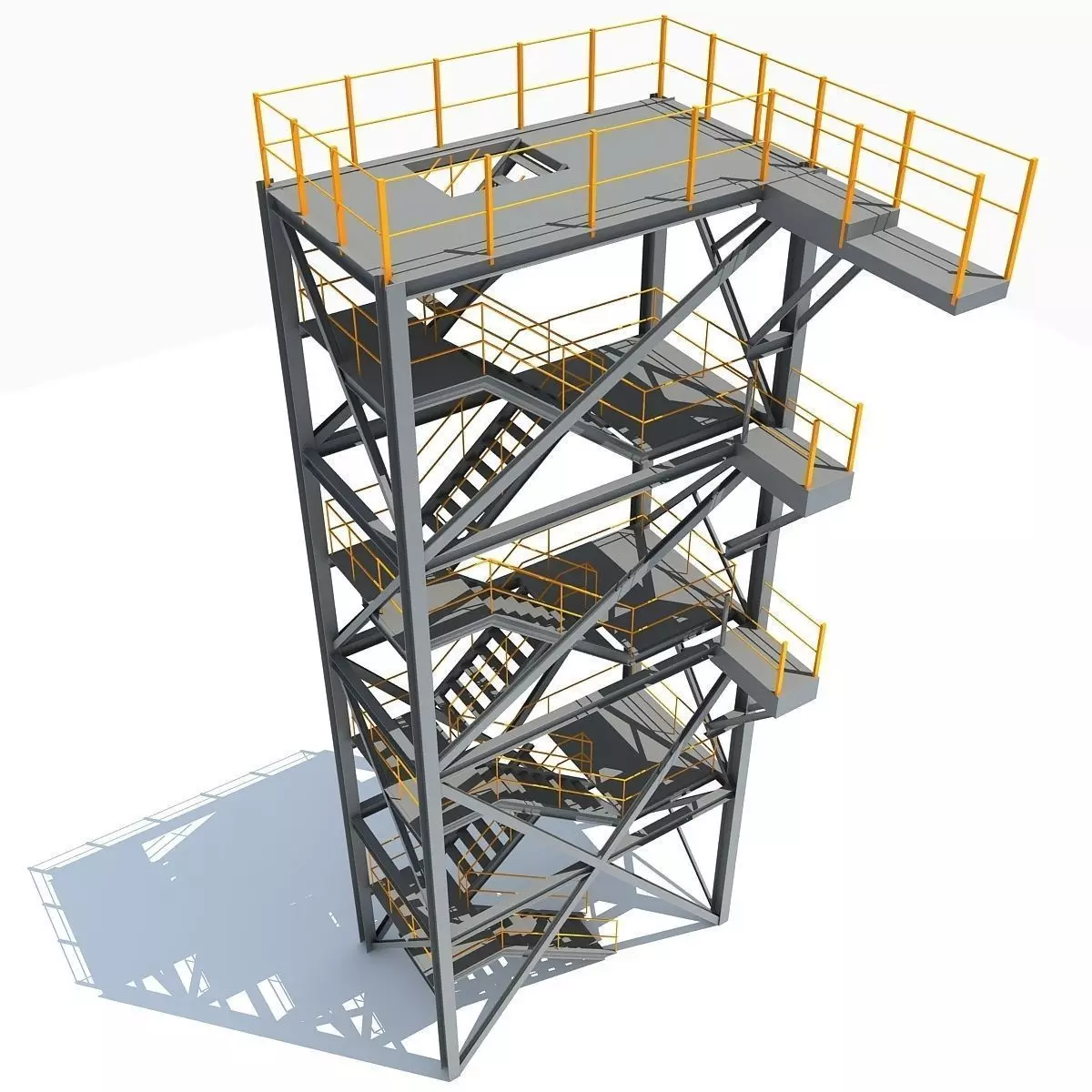 Metal Industrial Tower 07 3D model_0