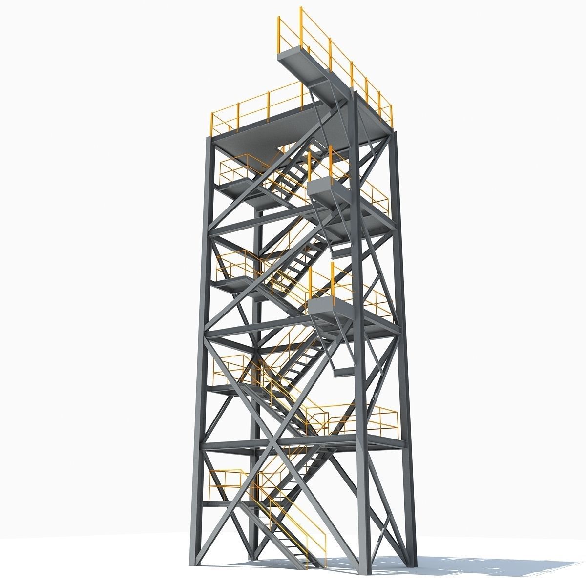 Metal Industrial Tower 07 3D model_1