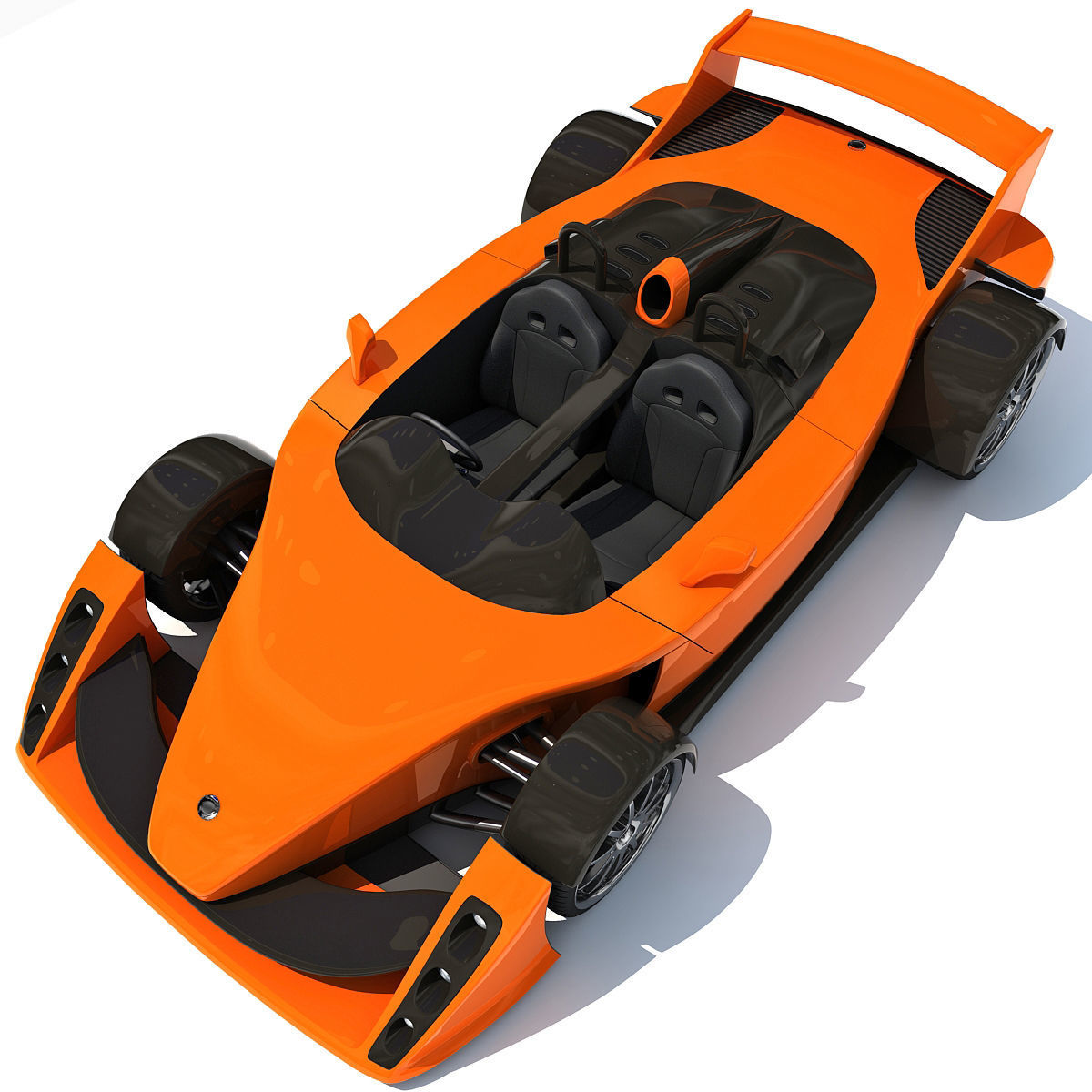 Orange Hulme CanAm Supercar 3D model_7