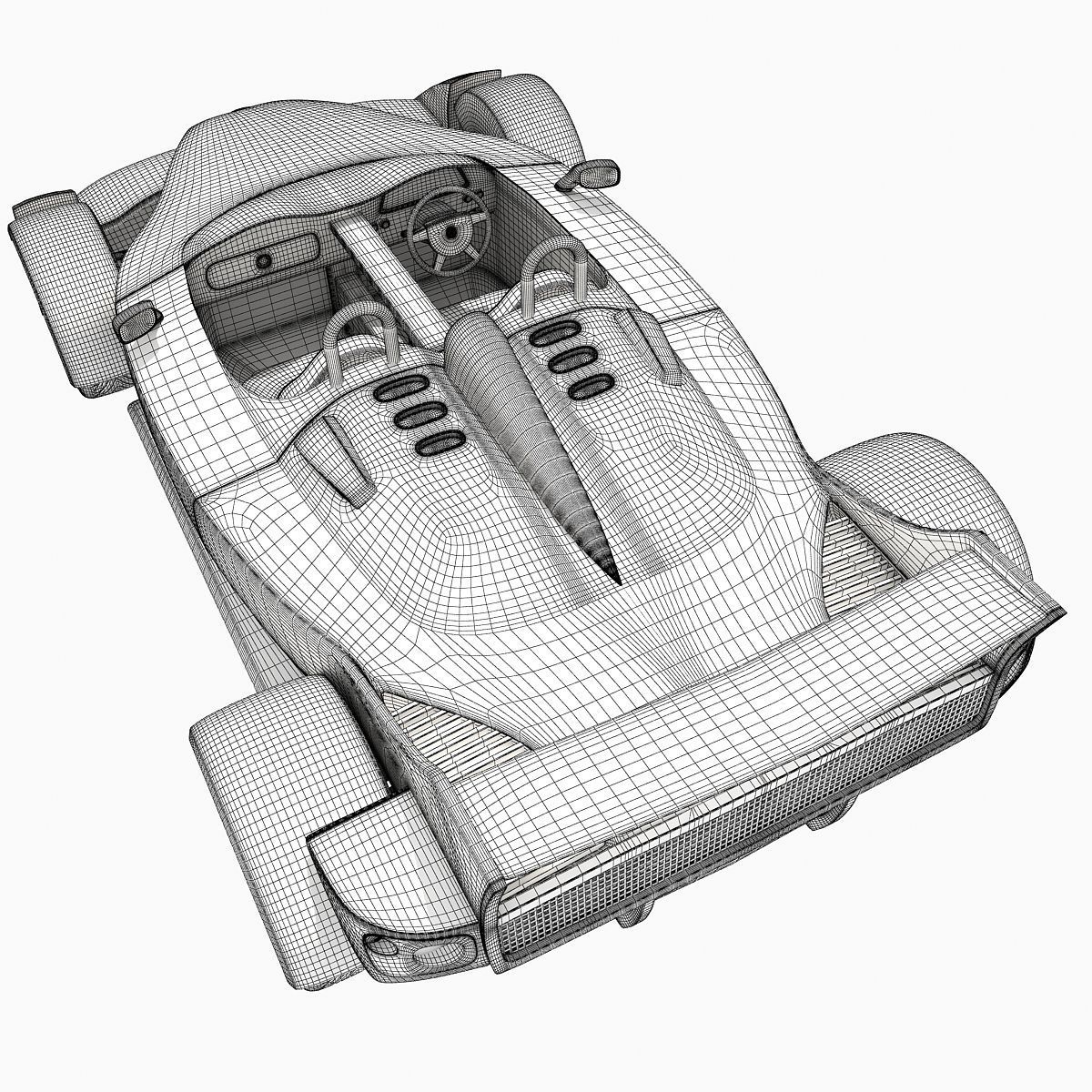 Orange Hulme CanAm Supercar 3D model_20